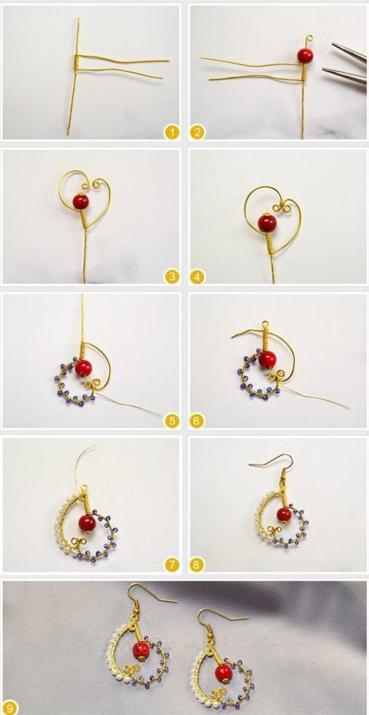 bisuteria diy como hacer how to make aretes zarcillos alambre earrings wire