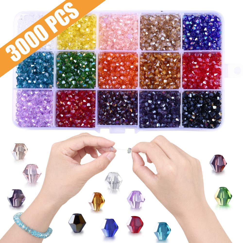 bicones beads 4 mm crystals jewelry making supplies