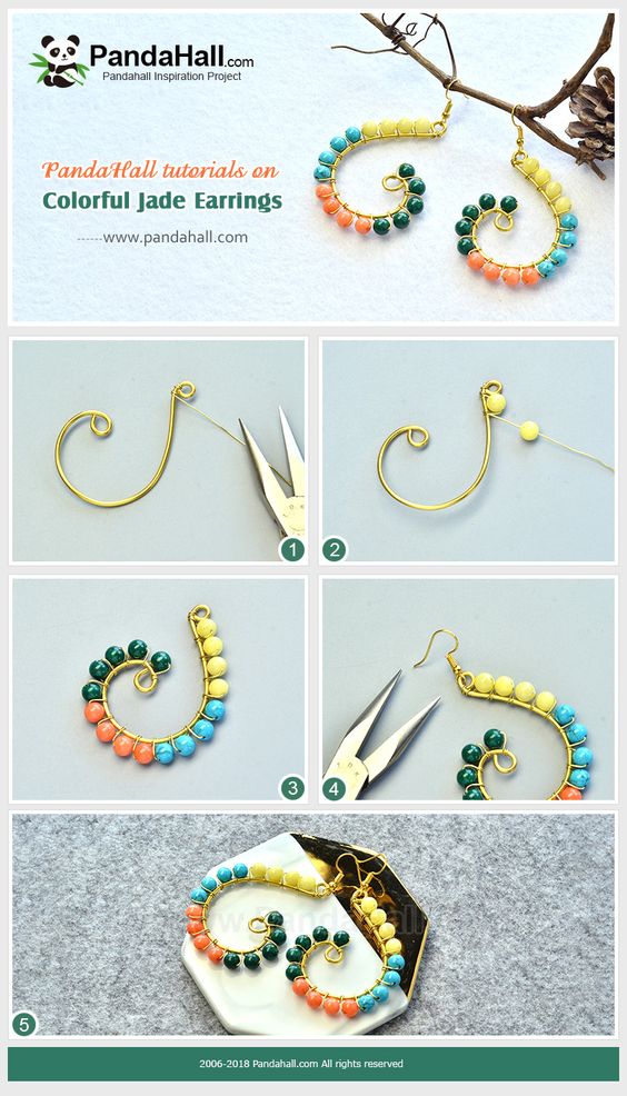 zarcillos aretes earrings bisuteria jewelry handmade diy wire