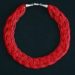 collares mostacillas beads necklaces red