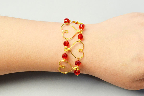 pulseras bisuteria corazones alambre bracelets wire hearts jewelry handmade DIY