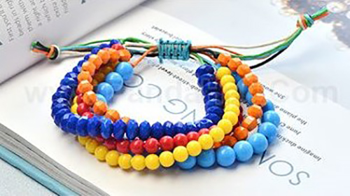 pulseras perlas colores nudo macrame bisuteria jewelry bracelets
