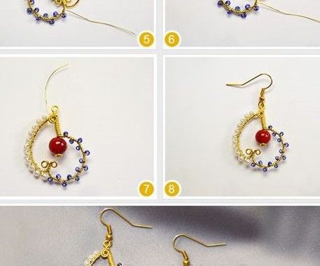 aretes zarcillos alambre earrings wire handmade jewelry