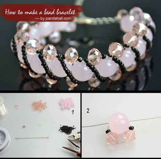 pulseras bracelets bead mostacillas cristales rosado pink como hacer how to make