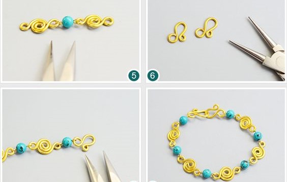 handmade jewelry bisuteria DIY pulseras bracelets como hacer tutoriales tutorials how to make alambre wire