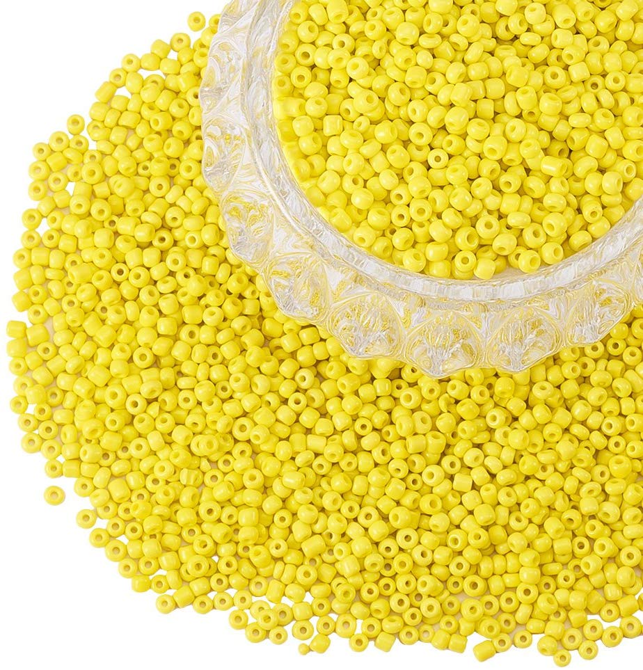 yellow glass beads amazon 