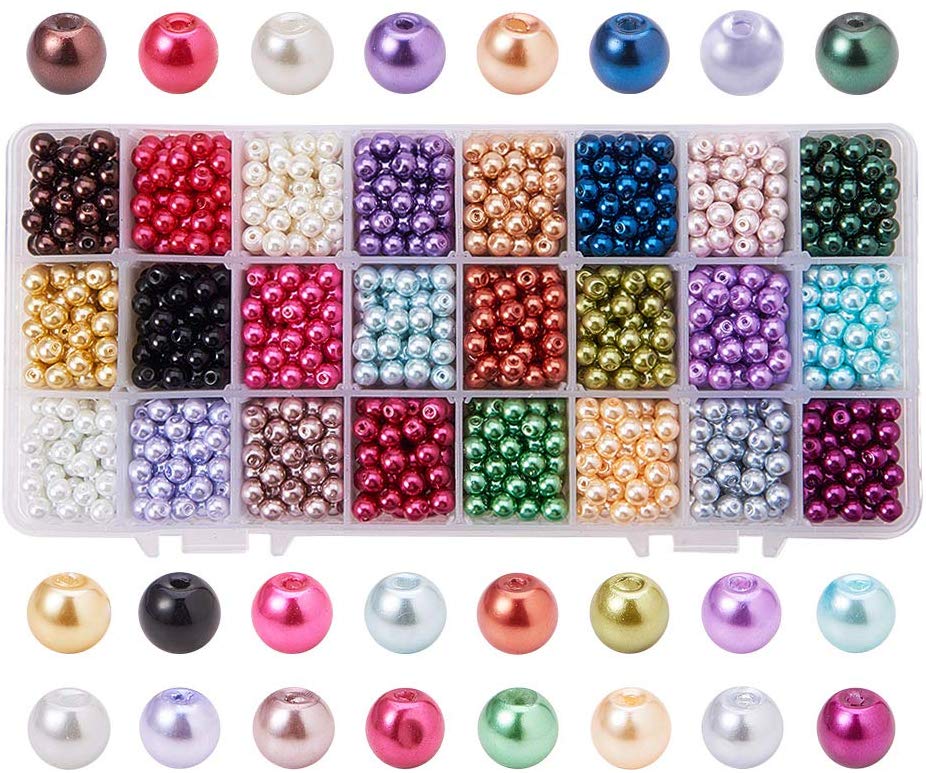 1-Box-About-1440-pcs-24-Color-6mm-Environmental-Dyed-Round-Glass-Pearl