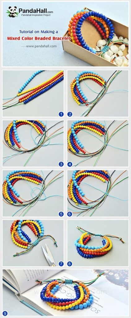 how to make bracelet beads macrame handmade jewelry tutorial